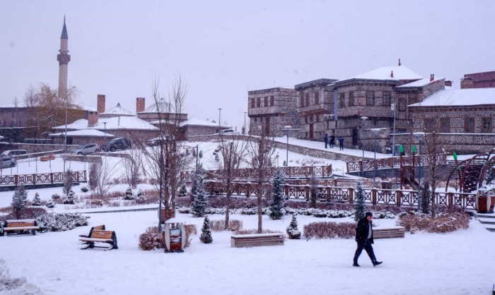 Erzurum’dan kar manzaraları