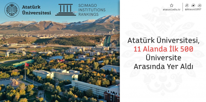 Atatürk Üniversitesi, 11 alanda ilk 500 üniversite arasında yer aldı
