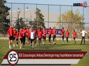 B.B. Erzurumspor, Ankara Demirspor maçı hazırlıklarını tamamladı