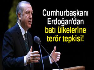 Cumhurbaşkanı Erdoğan'dan batı ülkelerine terör tepkisi