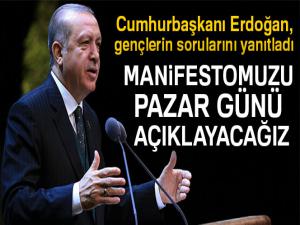 Cumhurbaşkanı Erdoğan gençlerle sohbet etti