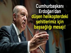 Cumhurbaşkanı Erdoğan: 'Şehitlerimize başsağlığı diliyorum'