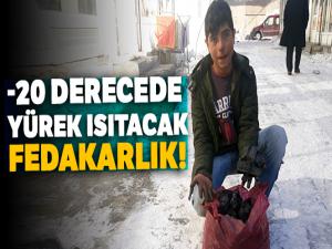 Eksi 20 derecede yürek ısıtacak fedakarlık