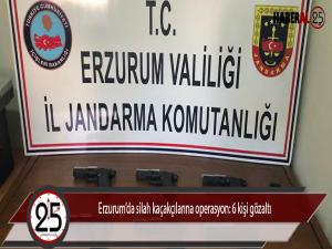  Erzurumda silah kaçakçılarına operasyon: 6 kişi gözaltı 