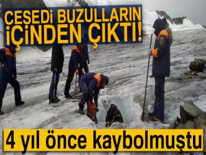 Kaybolan dağcının cesedi 4 yıl sonra bulundu