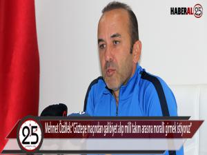 Mehmet Özdilek: Göztepe maçından galibiyet alıp milli takım arasına moralli girmek istiyoruz 