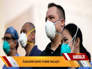 Ölenlerin sayısı 75 bine yaklaştı