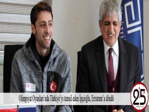 Olimpiyat Oyunlarında Türkiyeyi temsil eden İpçioğlu, Erzuruma döndü 