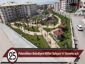 Palandöken Belediyesi Millet Bahçesini hizmete açtı 