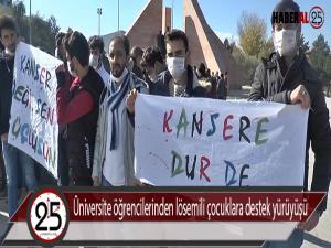 Üniversite öğrencilerinden lösemili çocuklara destek yürüyüşü 
