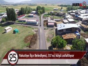 Yakutiye İlçe Belediyesi, 31nci köyü asfaltlıyor