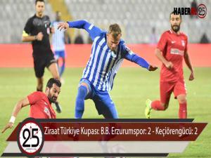 Ziraat Türkiye Kupası: B.B. Erzurumspor: 2 - Keçiörengücü: 2 