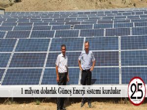 1 milyon dolarlık Güneş Enerji sistemi kurdular