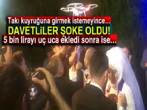 Geline takıyı drone ile ulaştırdı