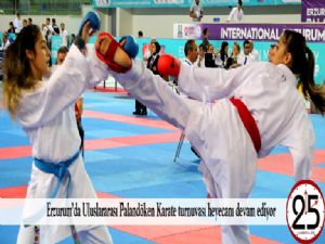  Erzurum'da Uluslararası Palandöken Karate turnuvası heyecanı devam ediyor