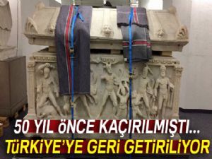 50 yıl önce kaçırılan 'Herakles' lahdi Türkiye'ye getiriliyor