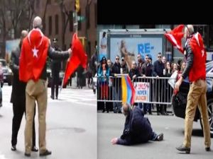 ABD'de Türk Bayrağı'nı Ermeniler'den Kurtaran Azeri genci