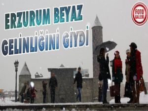 ERZURUM BEYAZ GELİNLİĞİNİ GİYDİ 