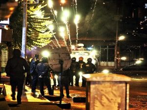 Erzurum'da Suruç protestosu olaylı bitti!