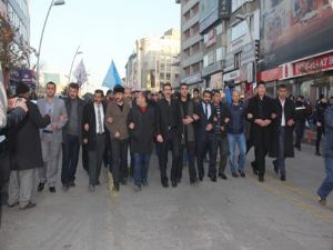 Erzurum'da Türkmen Dağı protestosu