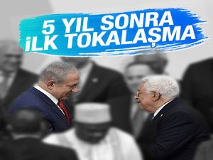 İsrail ile Filistin arasında 5 yıl sonra ilk tokalaşma