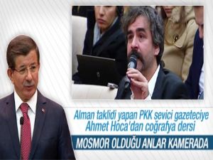 Başbakan Davutoğlu PKK yanlısı gazeteciyi rezil etti