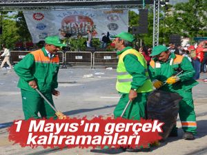 1 Mayıs'ta çalışan temizlik işçileri