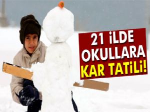 21 ilde okullara kar tatili