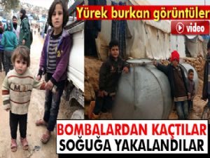 Halep'teki bombardımandan kaçtılar, soğuğa yakalandılar