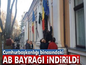 Moldova Cumhurbaşkanlığı binasındaki AB bayrağı indirildi