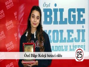 Özel Bilge Koleji birinci oldu