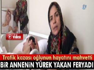 Trafik kazasının yatağa mahkum ettiği gencin ailesi yetkililerden yardım bekliyor