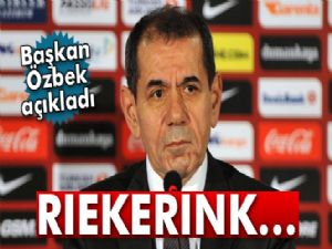 Galatasaray başkanı Dursun Özbek açıkladı! Riekerink...