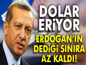 Dolar Cumhurbaşkanı Erdoğan'ın açıkladığı seviyeye yaklaşıyor
