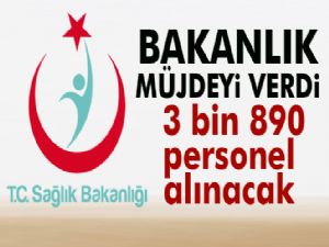 Sağlık Bakanlığı 3 bin 890 personel alacak