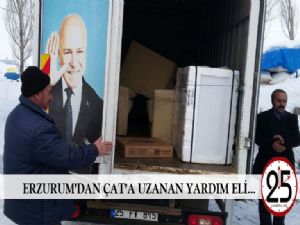  Erzurum'dan Çat'a uzanan yardım eli
