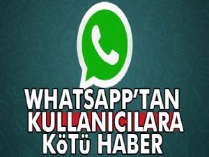 Whatsapp'dan kötü haber