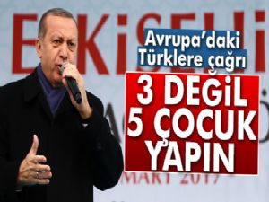 Cumhurbaşkanı Erdoğan'dan Avrupa'daki Türklere çağrı!