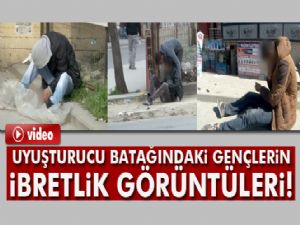 Uyuşturucu kullanan gençlerin ibretlik görüntüleri