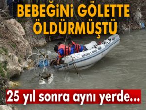 Bebeğini suya atıp öldürdüğü gölette cesedi bulundu