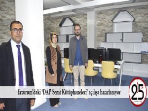 Erzurum'daki 'DAP Semt Kütüphaneleri' açılışa hazırlanıyor