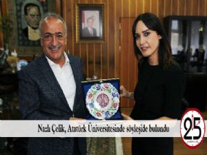 Nazlı Çelik, Atatürk Üniversitesinde söyleşide bulundu