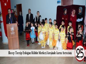  Recep Tayyip Erdoğan Kültür Merkezi kreşinde karne heyecanı