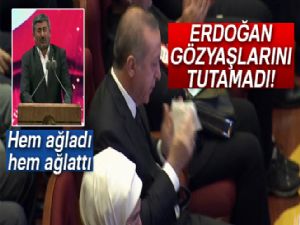Cumhurbaşkanı Erdoğan gözyaşlarını tutamadı!