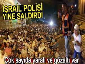 İsrail polisi 13 Filistinliyi yaraladı