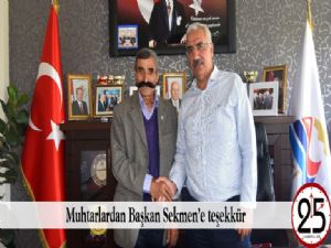   Muhtarlardan Başkan Sekmen'e teşekkür