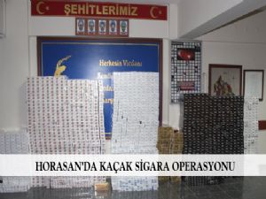 HORASAN'DA KAÇAK SİGARA OPERASYONU