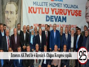   Erzurum AK Parti'de 4 ilçenin 6. Olağan Kongresi yapıldı