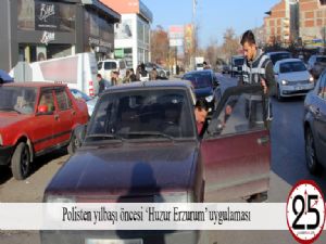  Polisten yılbaşı öncesi 'Huzur Erzurum' uygulaması 