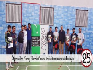  Öğrenciler, 'Genç Hareket' masa tenisi turnuvasında buluştu 